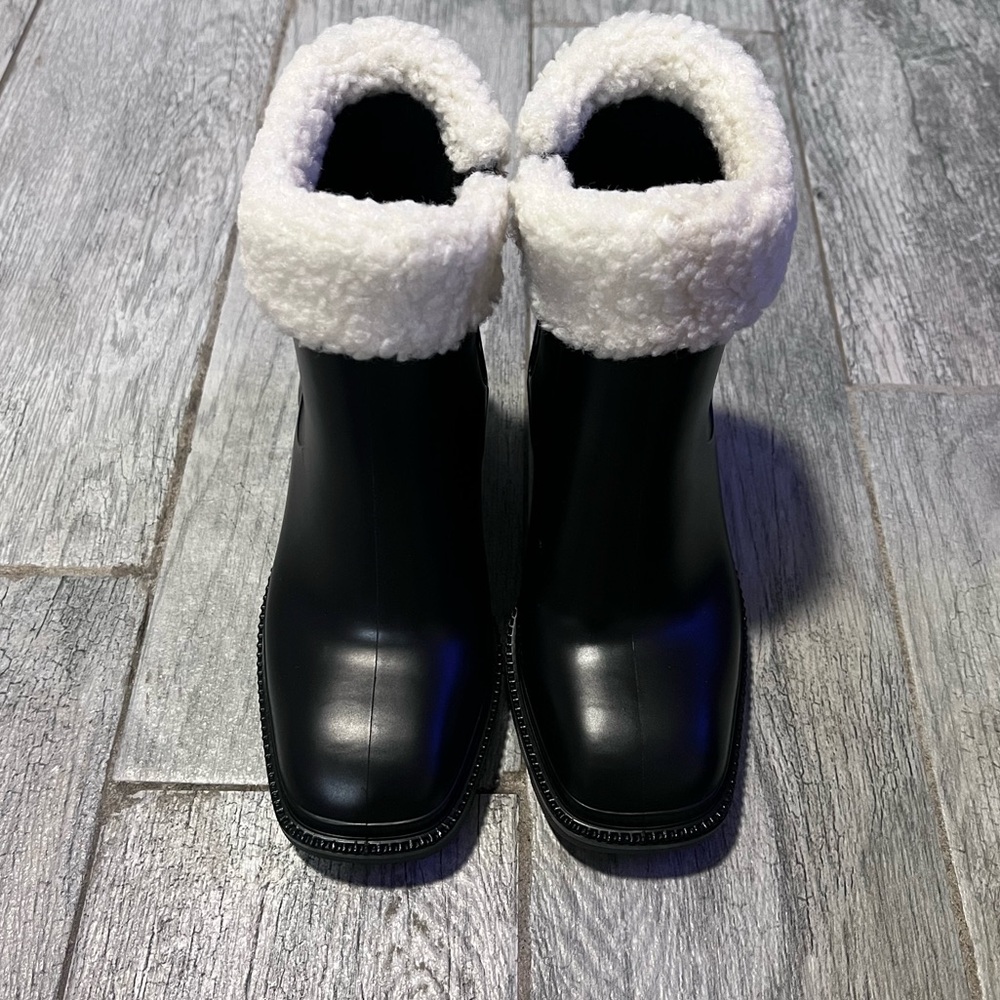INC International Concepts Black and White Winter Boots